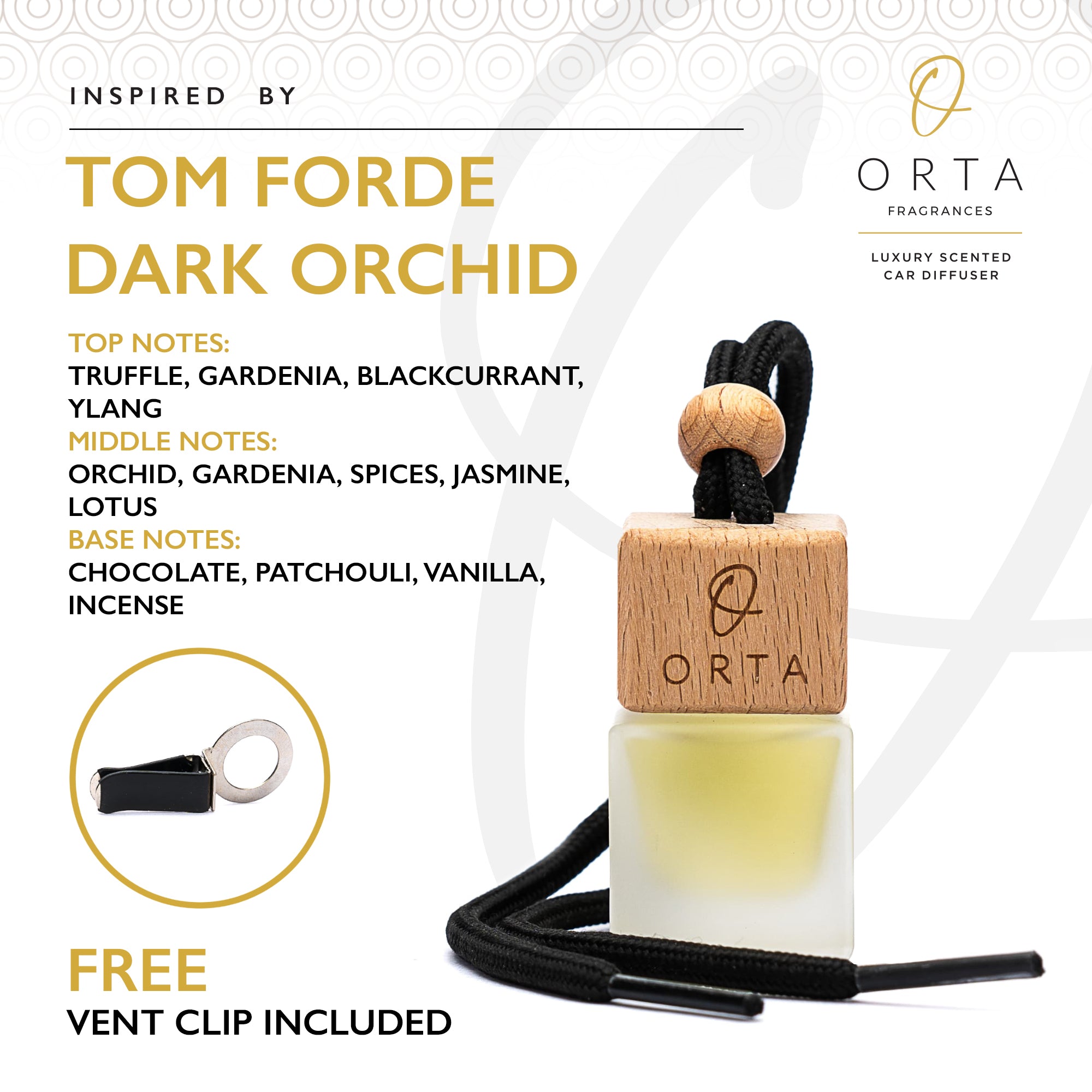 No17 Dark Orchid Inspired Car Air Freshener - 8 ml